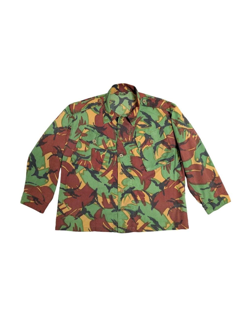 70s British Tropical Jungle DPM Combat Shirt  - Large Short